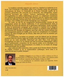 Guigain Frédéric – La Récitation orale de la Nouvelle Alliance selon saint Luc (2e édition) (ISBN: 9782876013995)